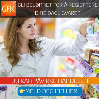 GfK - Bli belønnet for å registrere dine dagligvare-innkjøp!